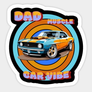 Dad Muscle Car Vibe Sticker